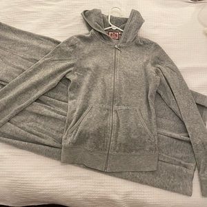 juicy couture original velour grey tracksuit